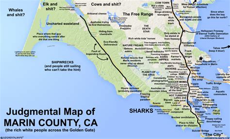 Map Of Marin County | Color 2018