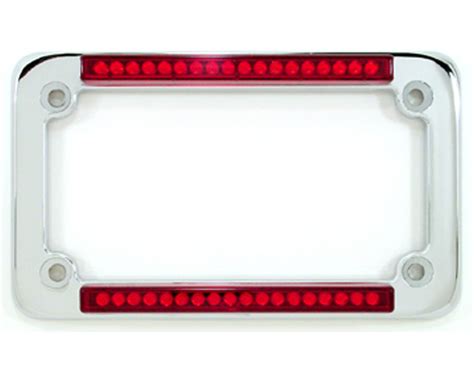 Dual LED Lighted License Plate Frame Chrome