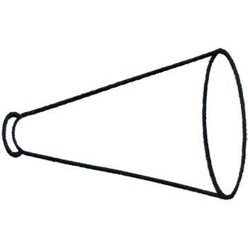 Printable Cheer Megaphone Outline | Football cheerleaders, Cheerleading, Cheer megaphone