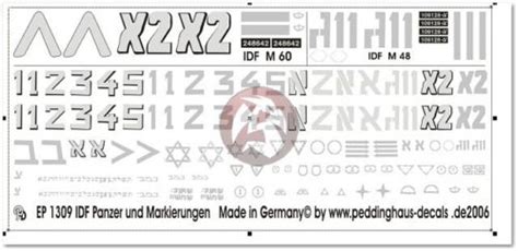 Peddinghaus 1/72 IDF Tank Markings in Six-Day Arab-Israeli War 1967 No ...