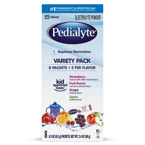 Pedialyte Powder Packs / Variety of flavors / 8.5g stickpacks / 8 Pack / 56090p8