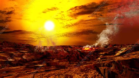 Gliese 486 b exoplanet, illustration - Stock Image - C058/2469 ...