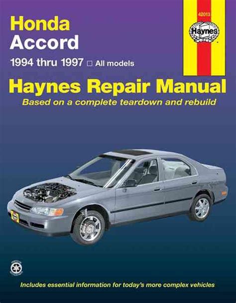 Honda Accord 1994-1997 Repair Manual - Bateman Auto