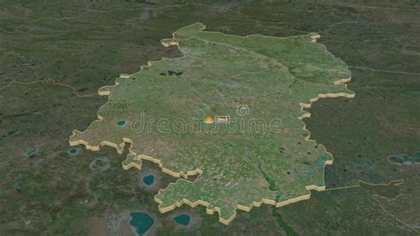 Omsk, Russia - Extruded with Capital. Satellite Stock Illustration - Illustration of capital ...