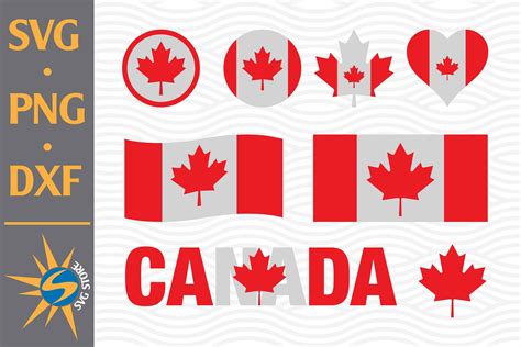 Canada Flag SVG, PNG, DXF Digital Files Include By SVGStoreShop ...