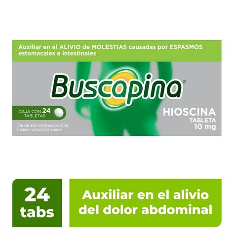 Buscapina 24 tabletas Hioscina 10 mg | Bodega Aurrera en línea