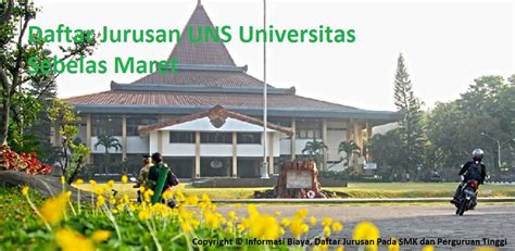 Daftar Fakultas Jurusan UNS Universitas Sebelas Maret Lengkap Terbaru - Daftar Jurusan