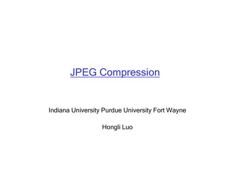 JPEG Compression