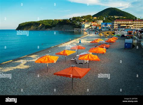 Beach on the Black Sea. Russia, Tuapse district, Olginka Village Stock Photo - Alamy