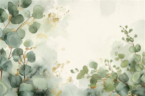 Eucalyptus watercolor background backgrounds painting | Free Photo ...