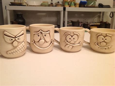 Face mugs | Clay mugs, Pottery, Clay pottery