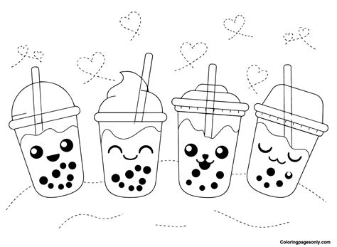 33 Boba Tea Coloring Pages - ColoringPagesOnly.com