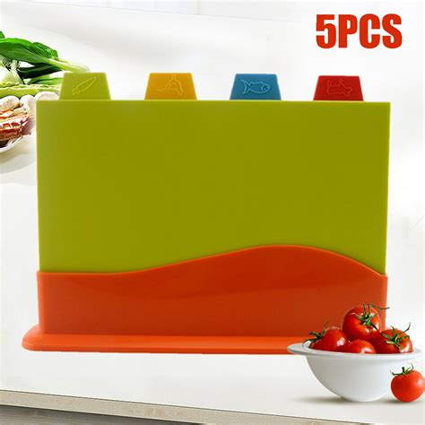 4 Coloured Chopping Board Set | Non-slip Index Cutting Boards With ...