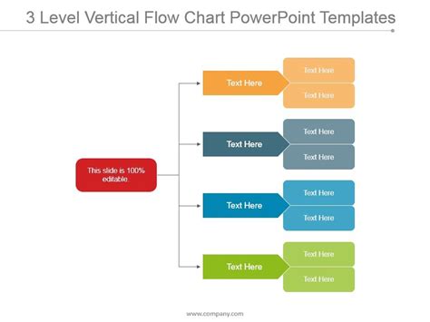 3 Level Vertical Flow Chart Powerpoint Templates | PowerPoint Slide ...