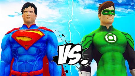 SUPERMAN VS GREEN LANTERN - EPIC SUPERHEROES BATTLE - YouTube