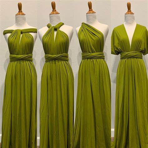 Avocado Green Bridesmaid Dress Infinity Dress Wrap Dress - Etsy