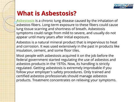 PPT - Asbestosis - Symptoms, Causes, and Treatment PowerPoint ...