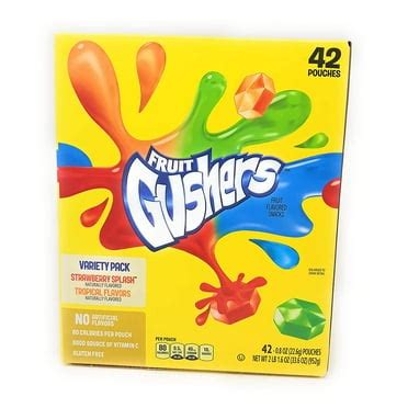 Gushers Fruit Snacks, Strawberry Splash and Tropical Flavors, 42 ct - Walmart.com