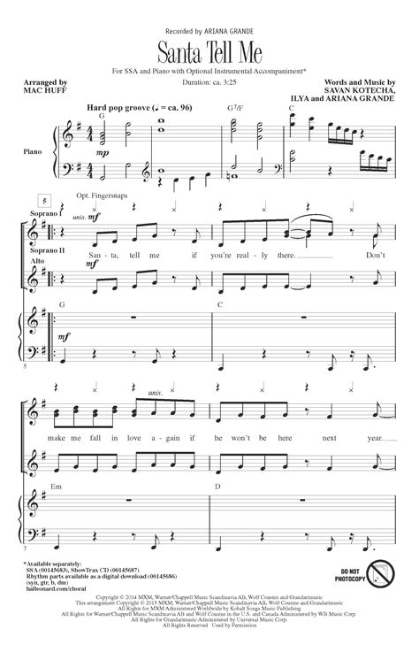 Santa Tell Me | Sheet Music Direct