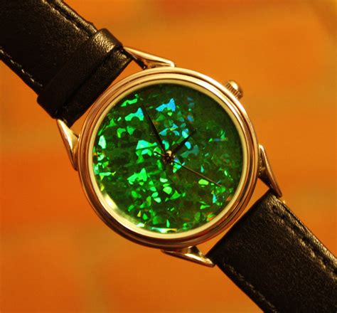 Green Watch Hologram Hologram Watch Quartz Watch Mens - Etsy