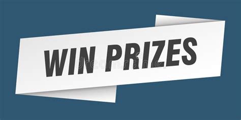 Win Prizes Banner Template. Win Prizes Ribbon Label Stock Vector ...