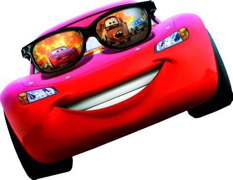 the cars movie character is wearing 3d glasses