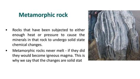 Metamorphism and types of metamorphism