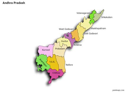 District Map Of Andhra Pradesh