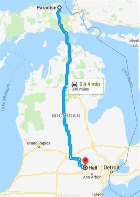 Only 338 miles between Paradise and Hell. Michigan Tourism, Michigan ...