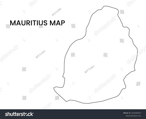 Map Mauritius Outline Map Mauritius Vector Stock Vector (Royalty Free ...