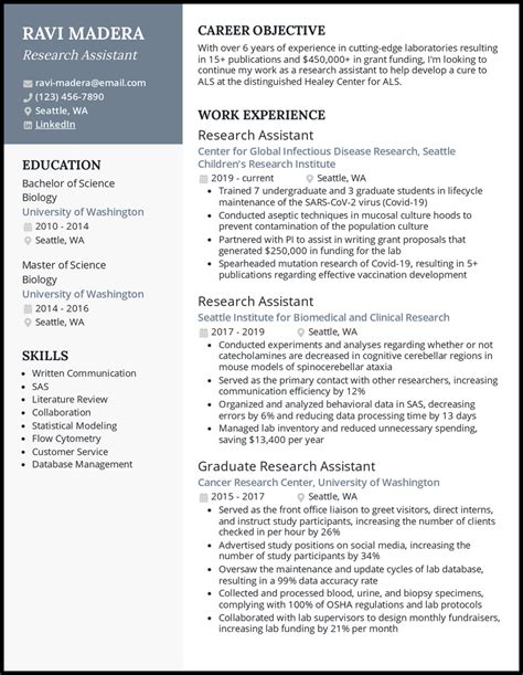 9 Real Research Assistant Resume Examples That Worked in 2024