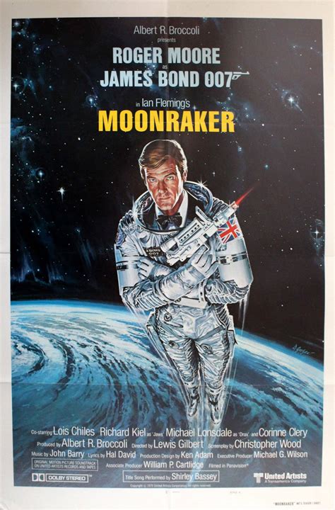 Moonraker: Original Vintage 007 Movie Poster Starring Roger Moore As James Bond at 1stDibs