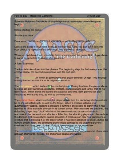 The Rules of Magic:The Gathering(PDF)