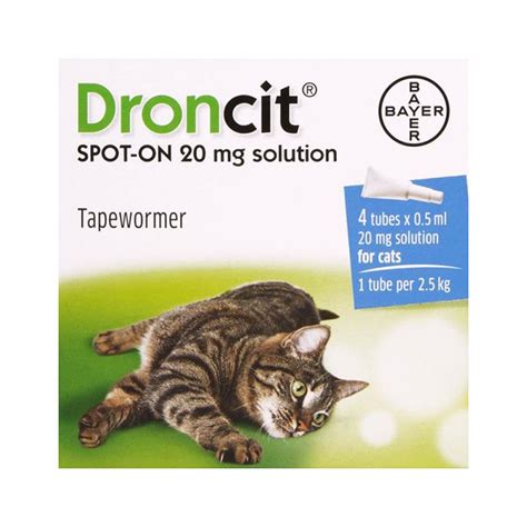 Droncit for Cats Spot-on Solution 4 Pack - PetBucket