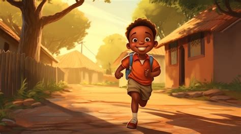 Premium AI Image | vibrant and joyful spirit of an African school kid ...