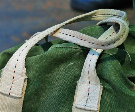 Green Canvas Bag With White Straps Free Stock Photo - Public Domain Pictures