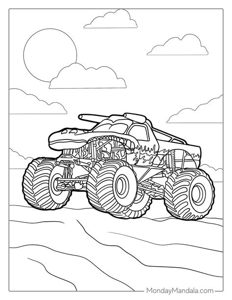 Images Of Monster Trucks To Colour In at tanzaynblog Blog