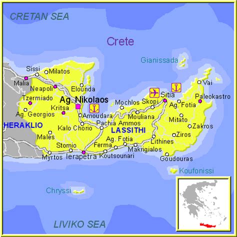 Map Of Elounda Crete Greece - Miami Zip Code Map