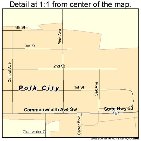 Polk City Florida Street Map 1257950