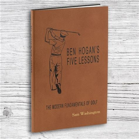 Ben Hogan Five Lessons Personalized Leather Book