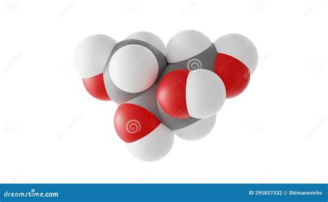 Erythritol Molecule, Sugar Alcohol, Molecular Structure, Isolated 3d Model Van Der Waals Stock ...