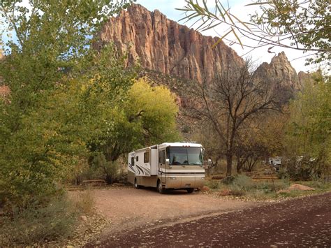 Watchman's Campground with the RV | Zion national park, National parks ...