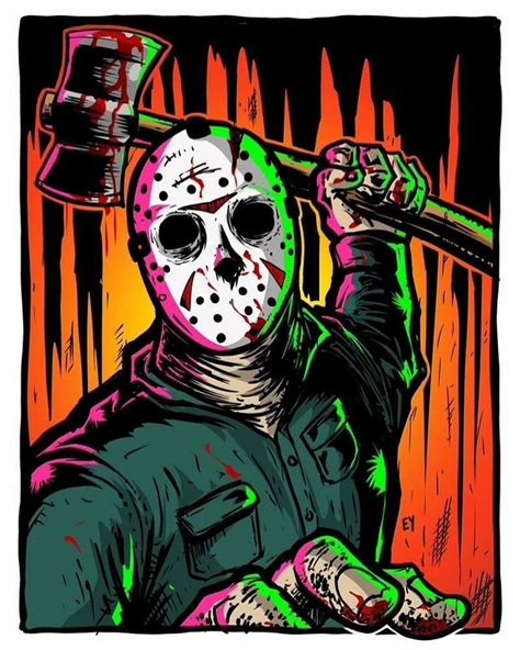 Jason Voorhees #jasonvoorhees | Jason voorhees drawing, Jason voorhees