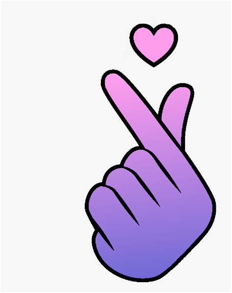 Korean Finger Heart Transparent , Png Download - Finger Heart Png, Png Download , Transparent ...