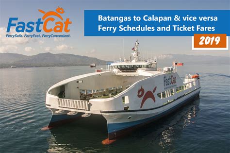 2019 FastCat Batangas-Calapan: Schedule, Ticket Fare & Booking