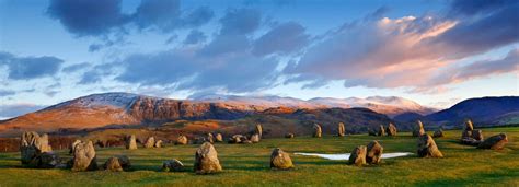 Winter sunset over Castlerigg Stone Circle near Keswick - Martin Lawrence