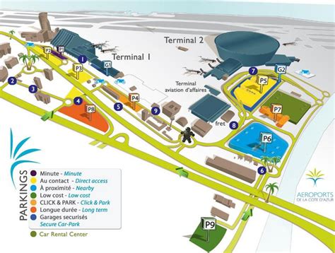 Nice airport map - Map of Nice airport (Provence-Alpes-Côte d'Azur ...