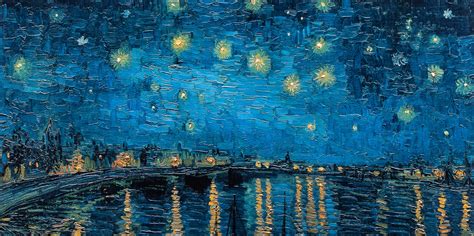 Art Print Vincent Van Gogh - Starry Night over the Rhone, 1888 - 100 x 50 cm