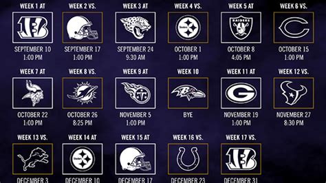 Baltimore Ravens Schedule 2023 2024 Printable