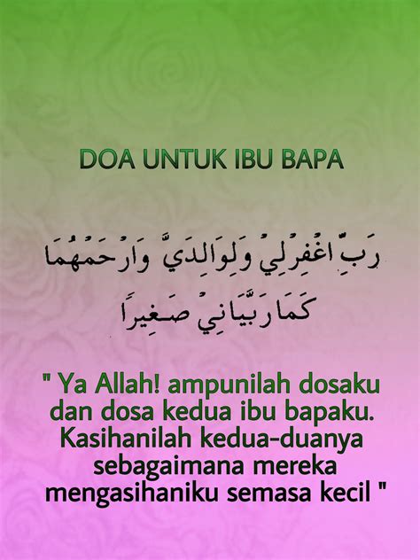 Doa Untuk Ibu Bapa Dalam Al Quran - IMAGESEE